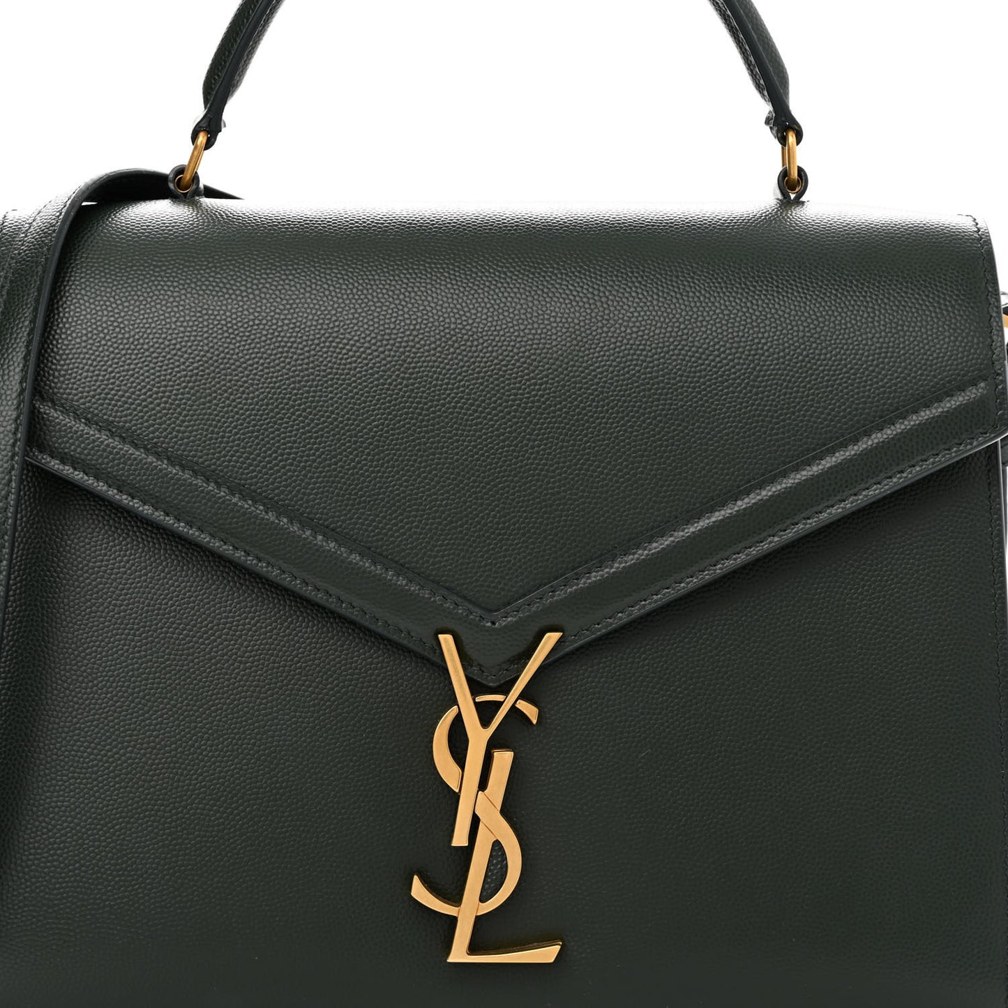 Grain de Poudre Medium Classic Monogram Cassandra Top Handle Dark Green