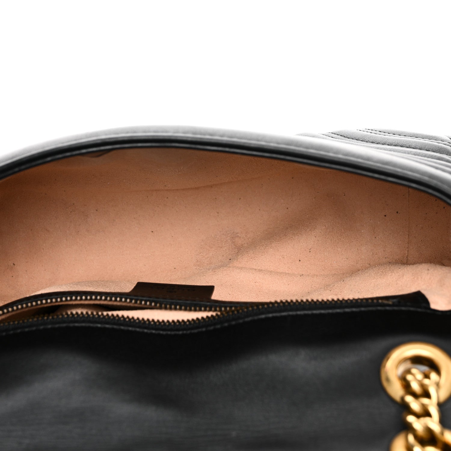 Gucci Calfskin Matelasse Small GG Marmont Shoulder Bag Black 5 of 10