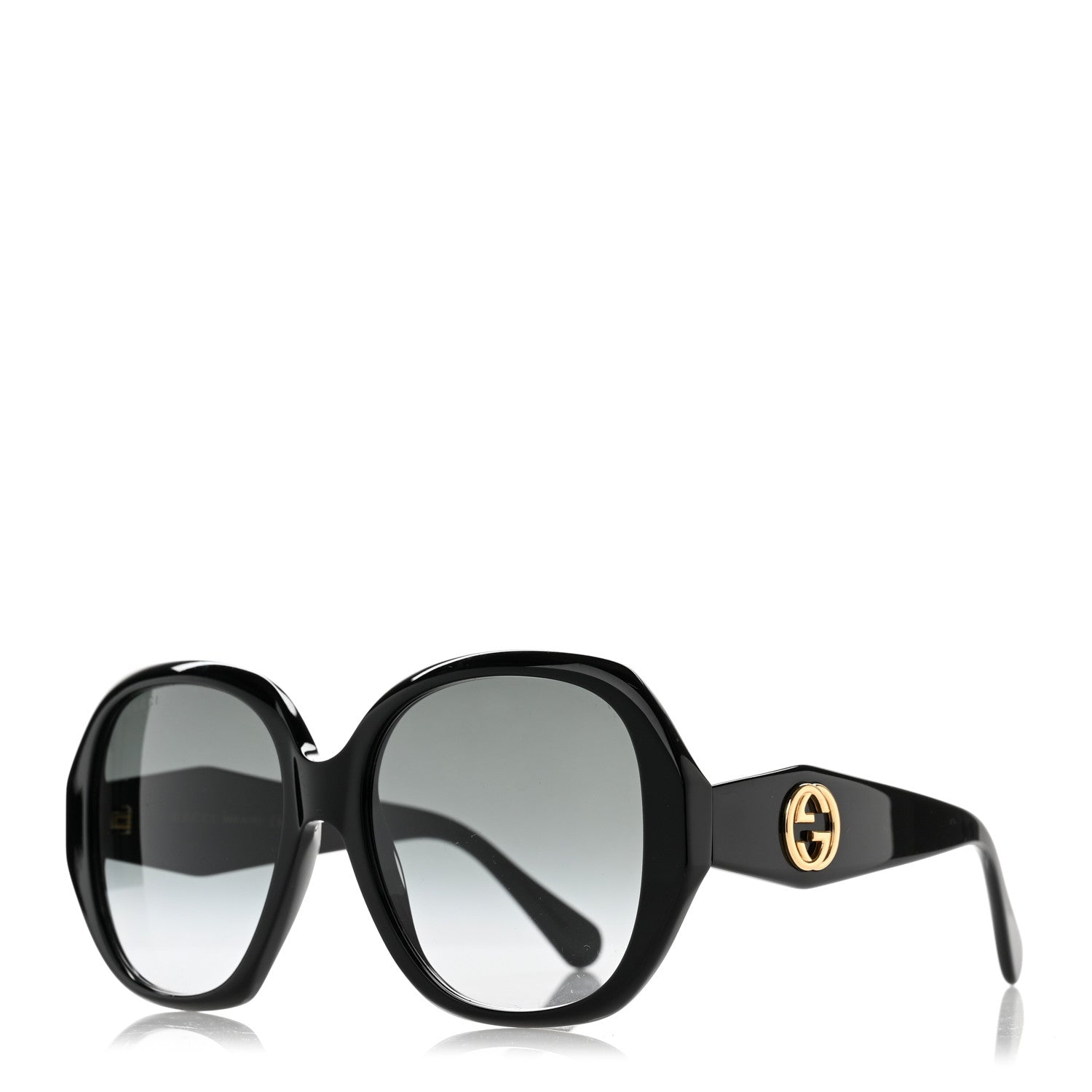 Gucci Acetate Round Frame Sunglasses GG0796S Black 1 of 8