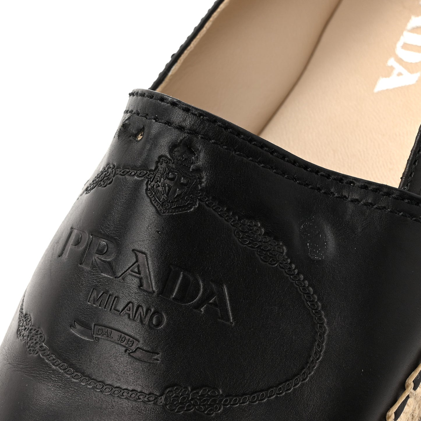 Nappa Logo Cap Toe 20mm Espadrilles 37 Black