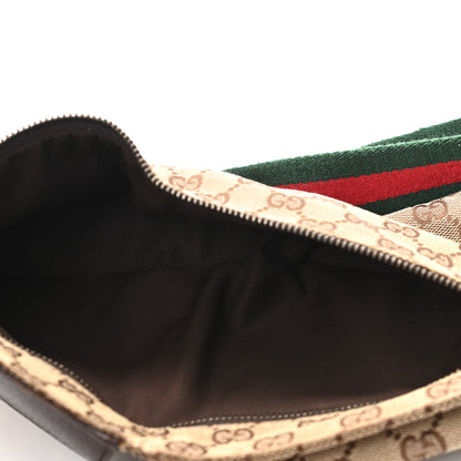 Gucci GG Monogram Web Double Pocket Belt Bag Dark Brown 5 of 10