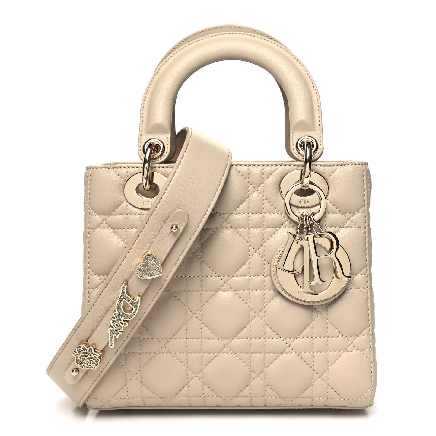 Lambskin Cannage Small My ABCDior Lady Dior Beige