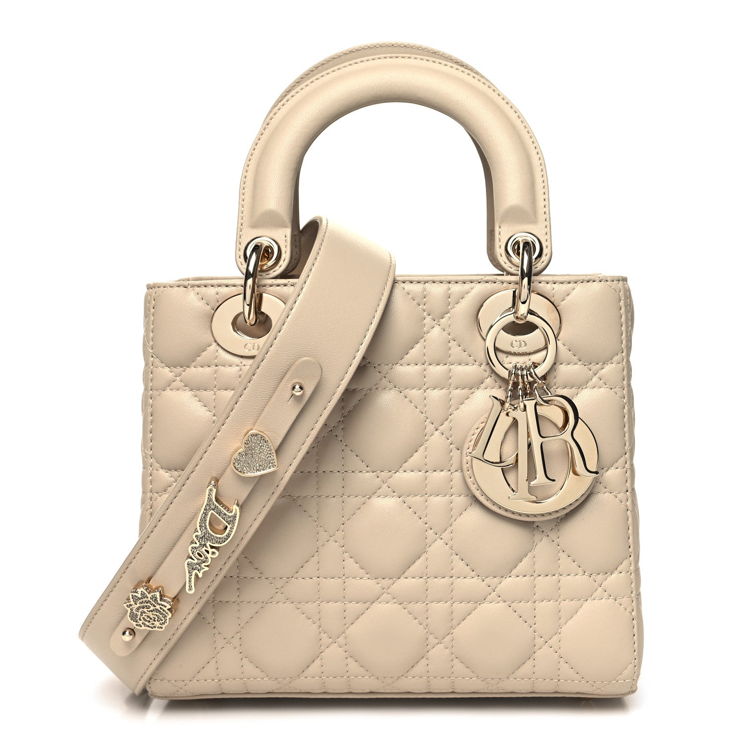 Christian Dior Lambskin Cannage Small My ABCDior Lady Dior Beige 1 of 11