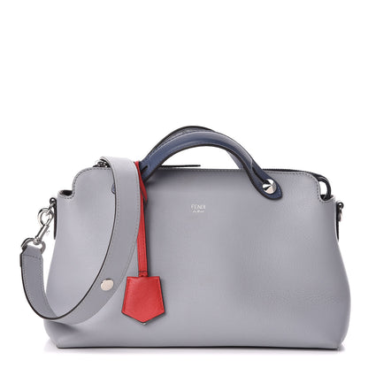 Fendi Vitello Dolce 4 Color Medium By The Way Boston Bag Ardesia Fiamma Multicolor 1 of 10