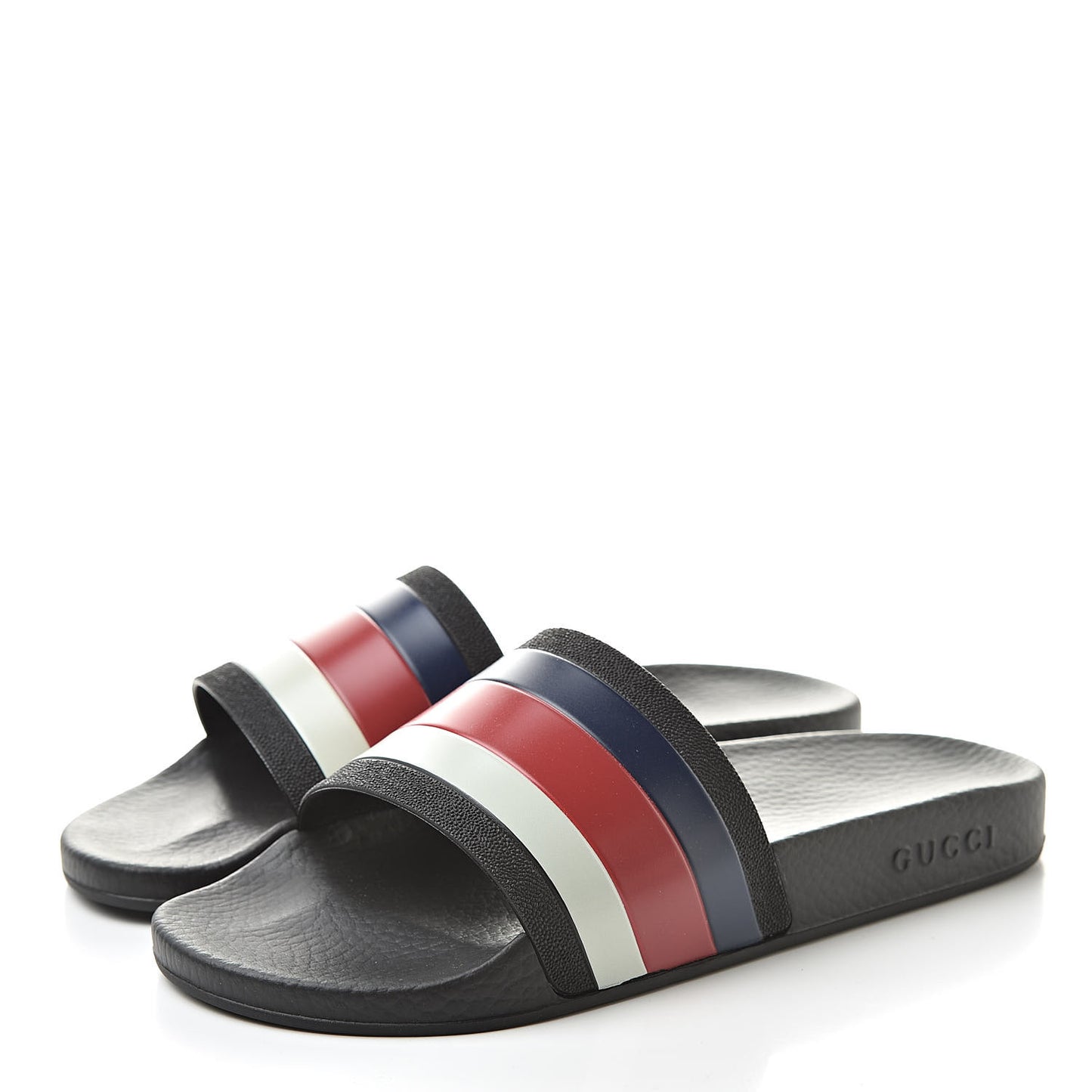 Rubber Web Mens Pool Slide Sandals 6 Black Mystic White Hibiscus Red Marine