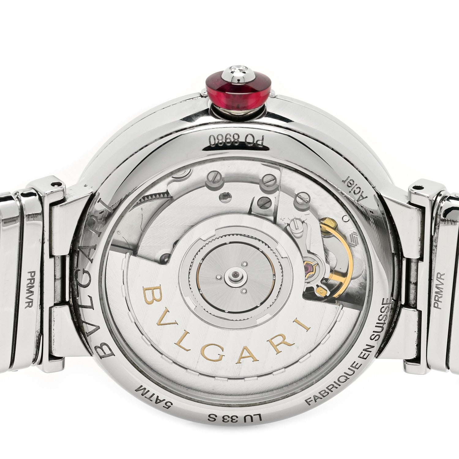 Bulgari Stainless Steel Diamond 33mm Lucea Automatic Watch Black 4 of 5
