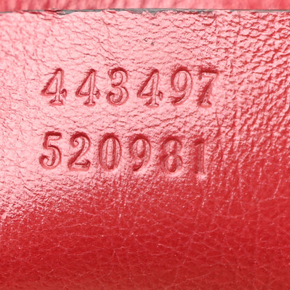Gucci Vintage Effect Calfskin Matelasse Diagonal Small Torchon GG Marmont Shoulder Bag Black Romantic Cherry 7 of 10