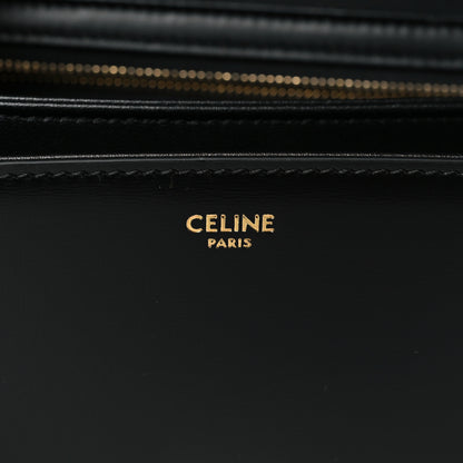 Celine Shiny Calfskin Medium Triomphe Black 6 of 10