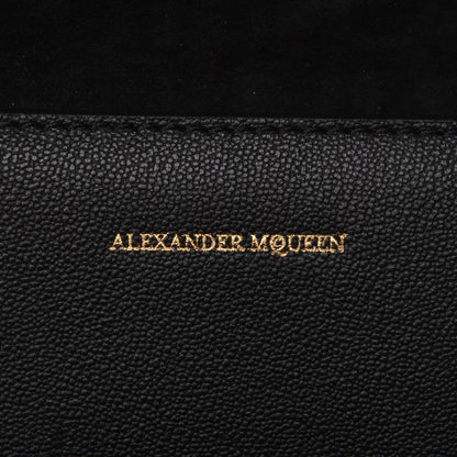 Alexander McQueen Grained Calfskin Small Insignia Flap Black 6 of 7