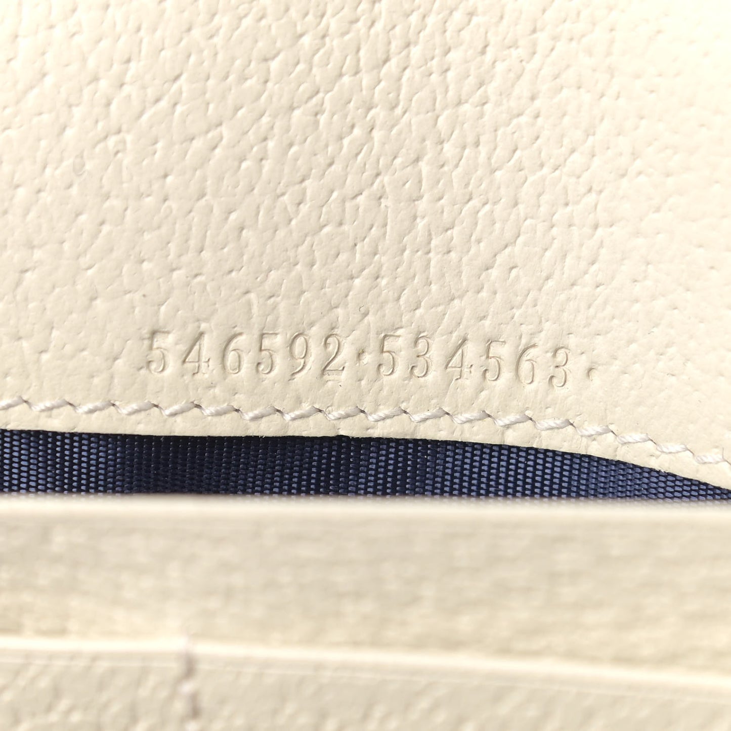 Textured Calfskin Web Ophidia Wallet On Chain Mystic White