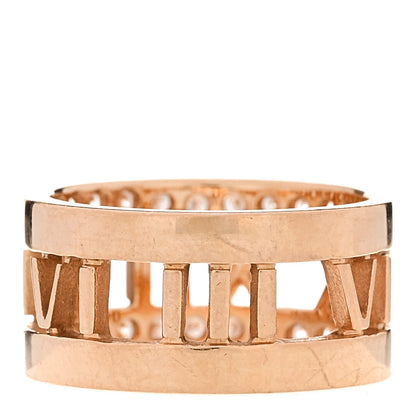 Tiffany 18K Rose Gold Diamond Wide Atlas Open Ring 49 4.75 3 of 5