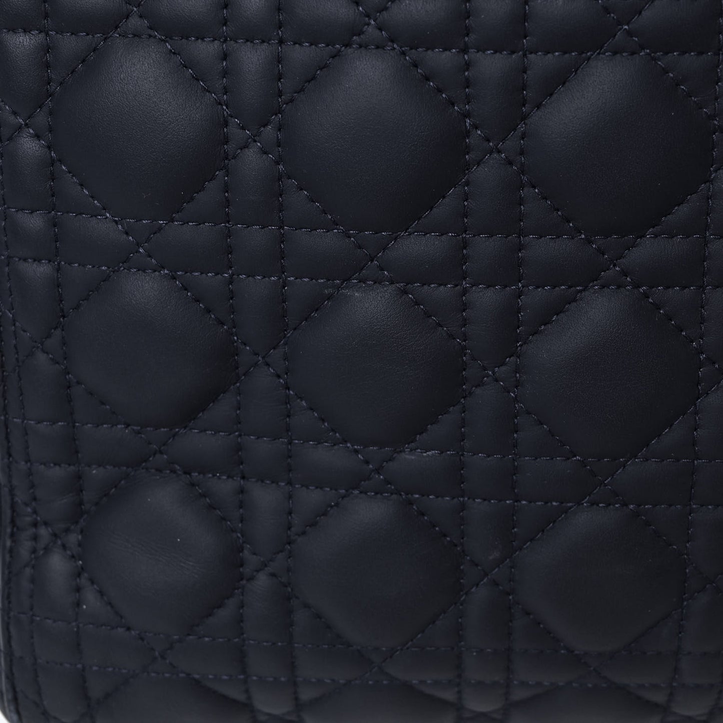 Ultra Matte Calfskin Cannage Medium Lady Dior Blue