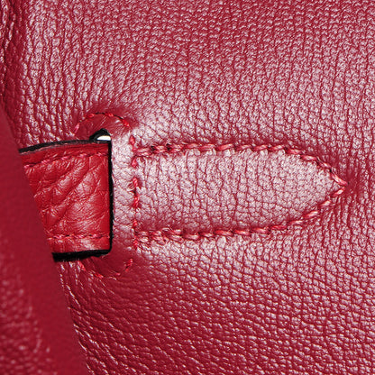 Hermes Taurillon Clemence Birkin 40 Rouge Garance 25 of 28
