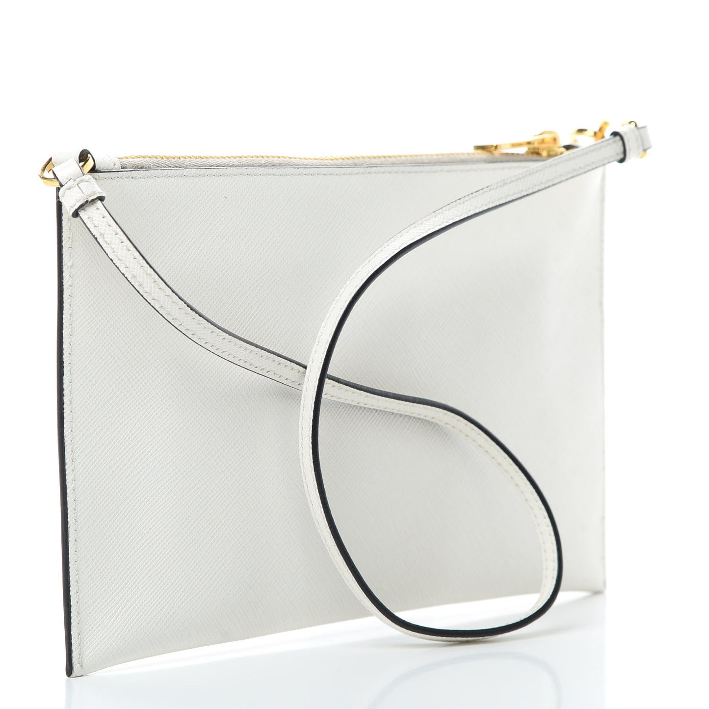 Saffiano Small Flat Pouch Talco