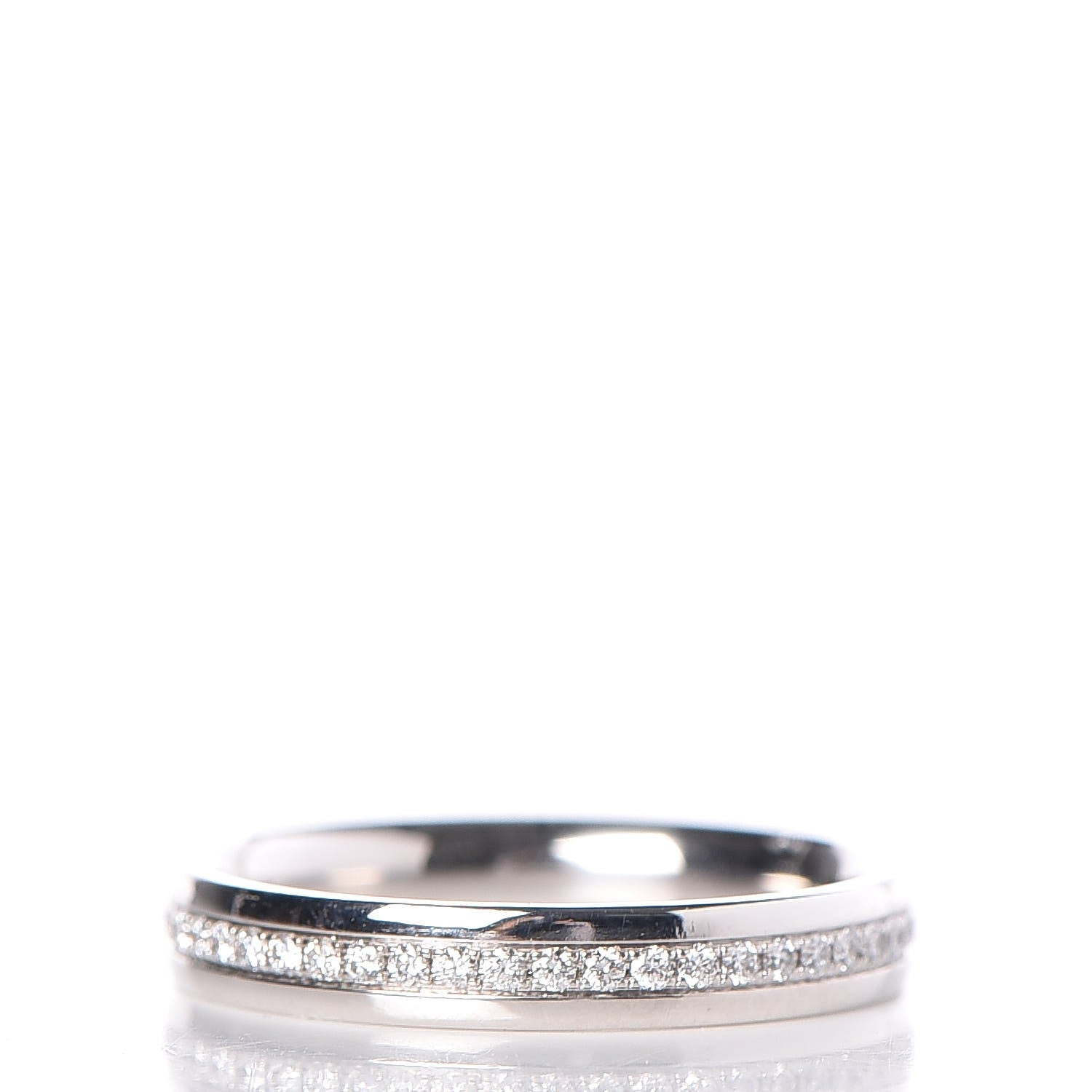 Tiffany 18K White Gold Diamond Metro Ring 49.5 5 3 of 8