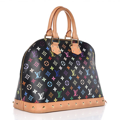Louis Vuitton Monogram Multicolor Alma GM Black 3 of 12