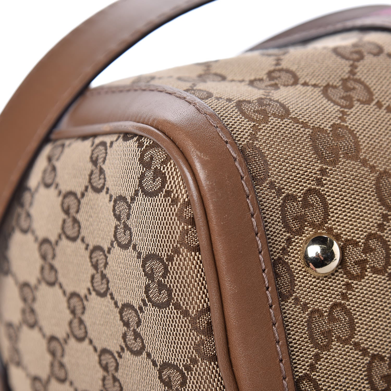 Gucci Monogram Vintage Web Medium Boston Maple Brown 15 of 18