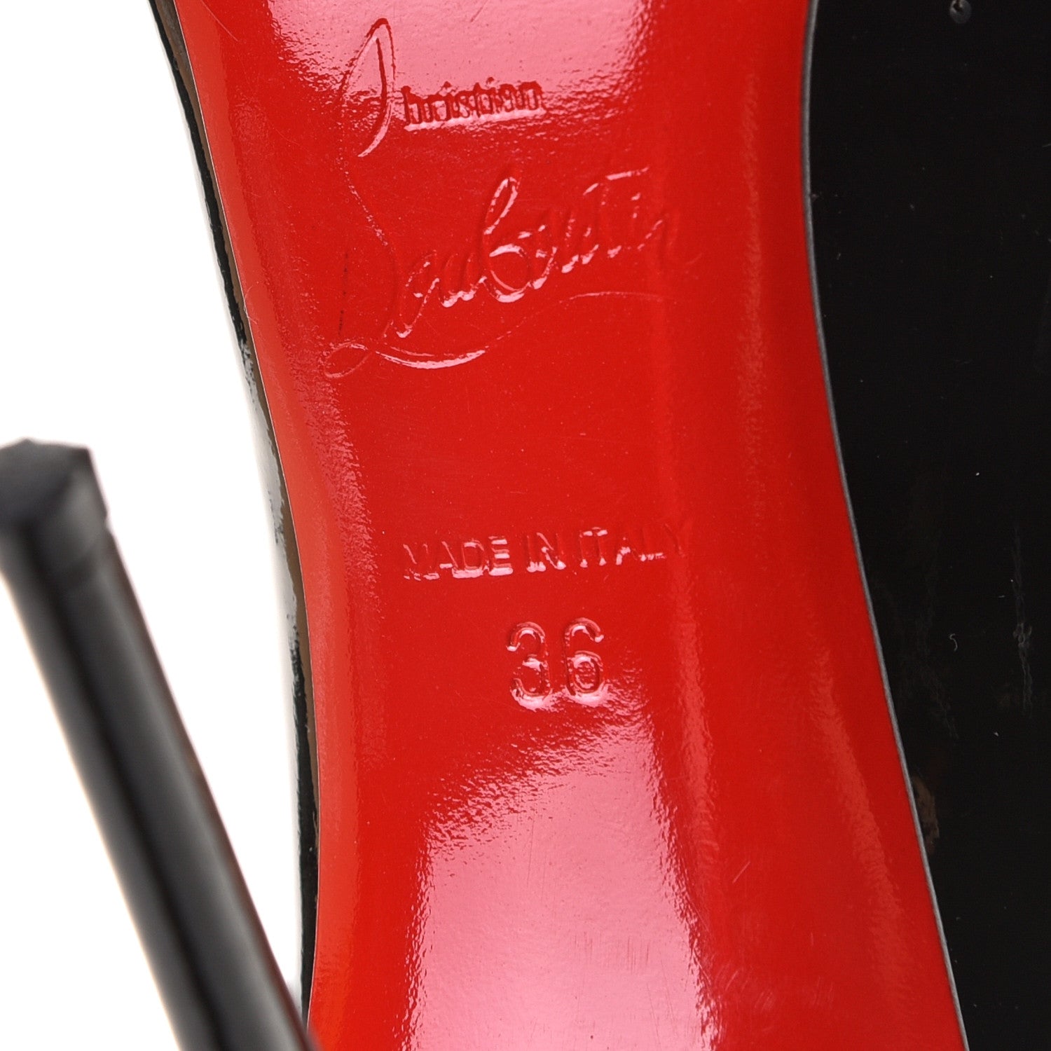 Christian Louboutin Patent Velvet Madame Menule Bow 100 Pumps 36 Black 11 of 11