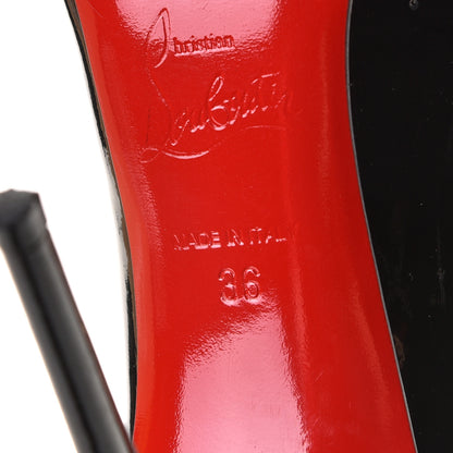Christian Louboutin Patent Velvet Madame Menule Bow 100 Pumps 36 Black 11 of 11