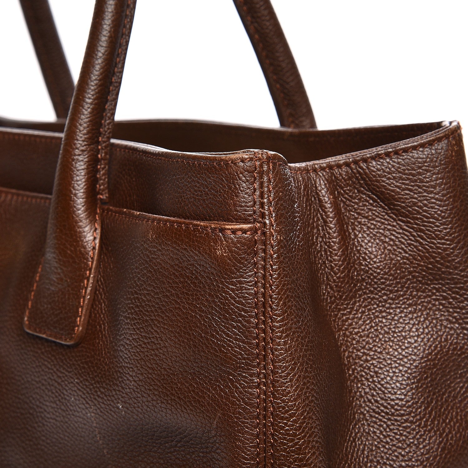 Chanel Calfskin Cerf Executive Shopper Tote Brown 12 of 16