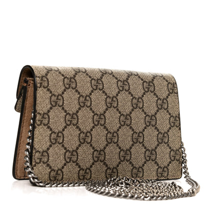 Gucci GG Supreme Monogram Super Mini Dionysus Shoulder Bag Taupe 3 of 12