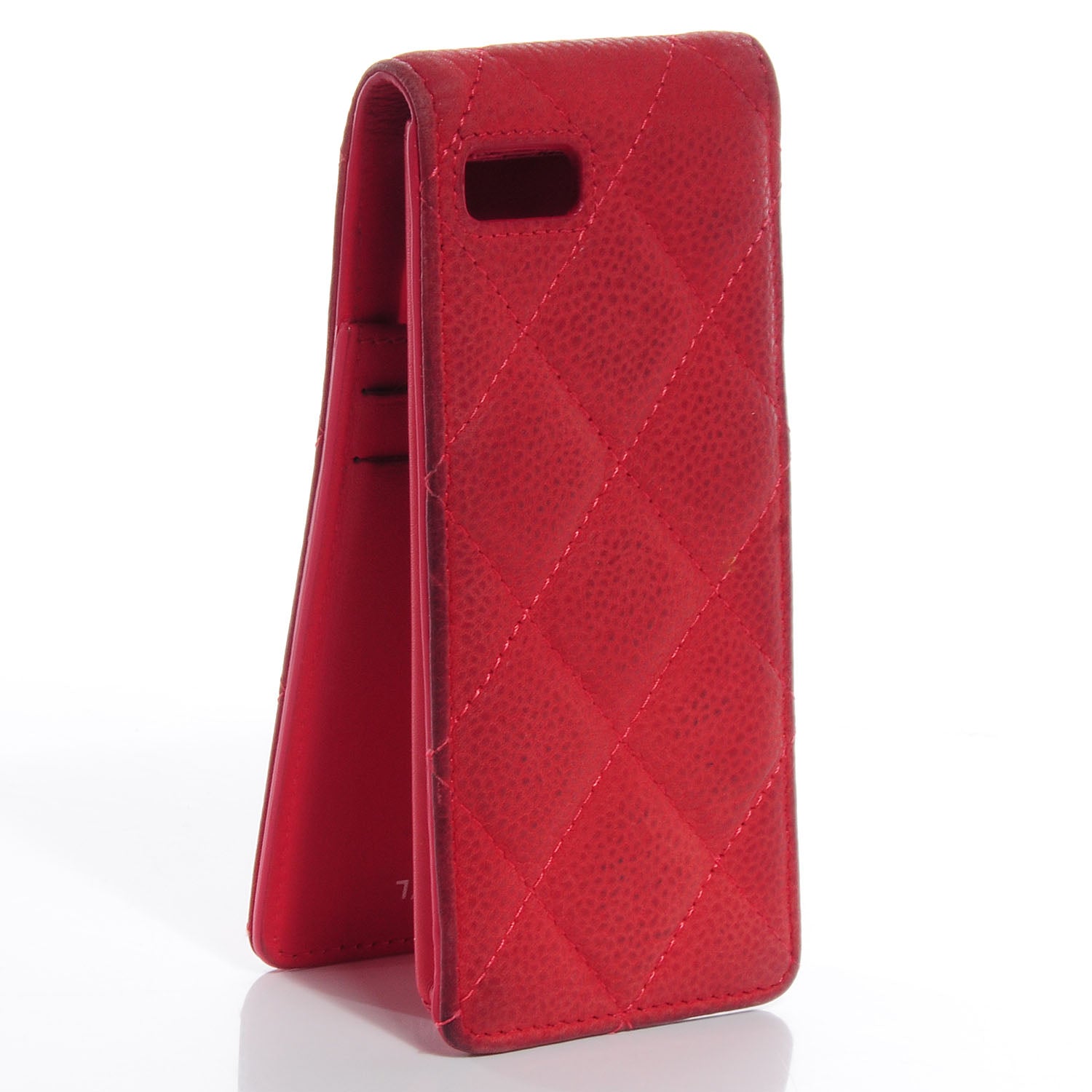 Chanel Iridescent Caviar Quilted iPhone 5 Case Holder Red 3 of 10