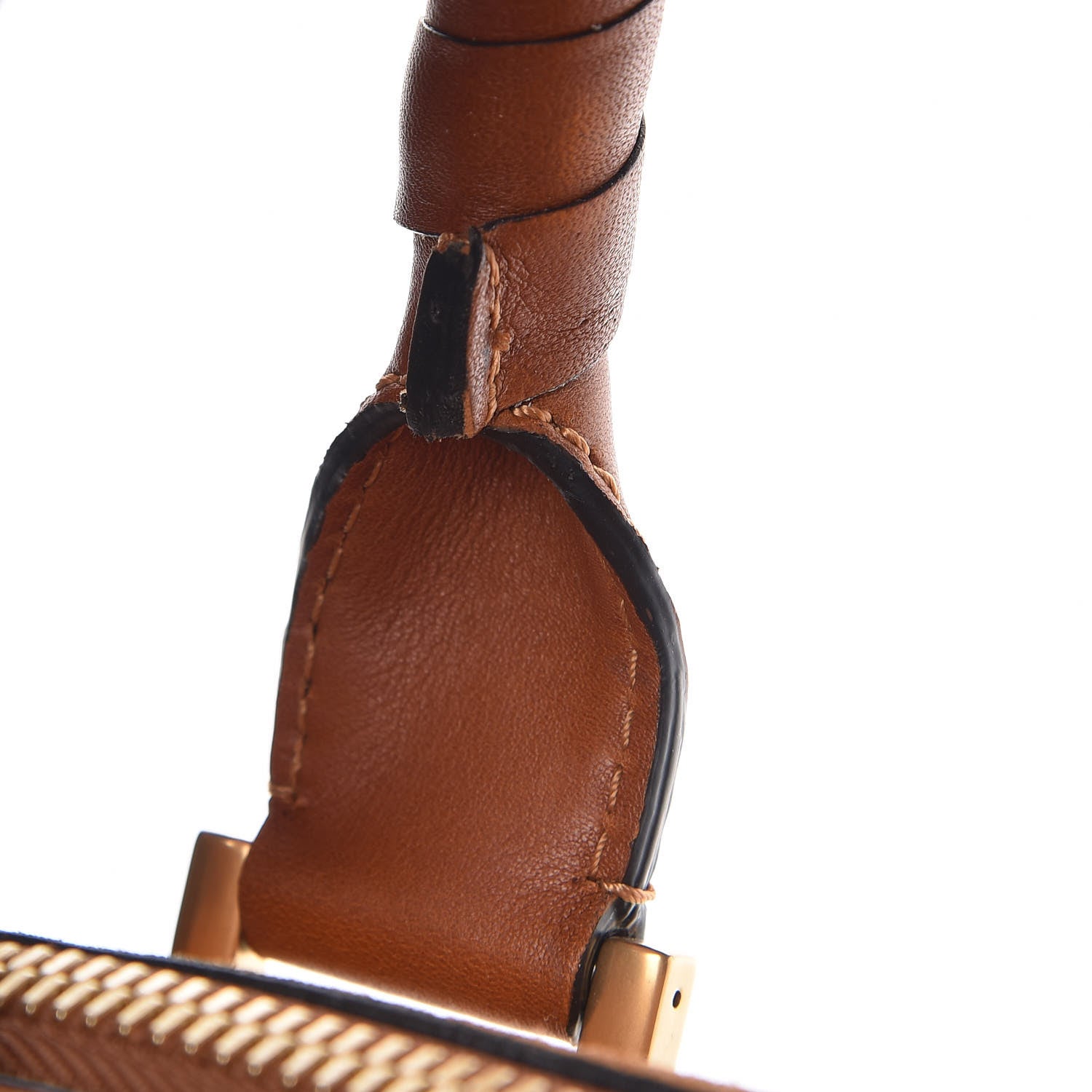 Chloe Suede Calfskin Braided Medium Marcie Satchel Caramel 10 of 17
