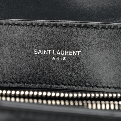 Saint Laurent Calfskin Y Quilted Monogram Small Loulou Chain Satchel Black 6 of 11