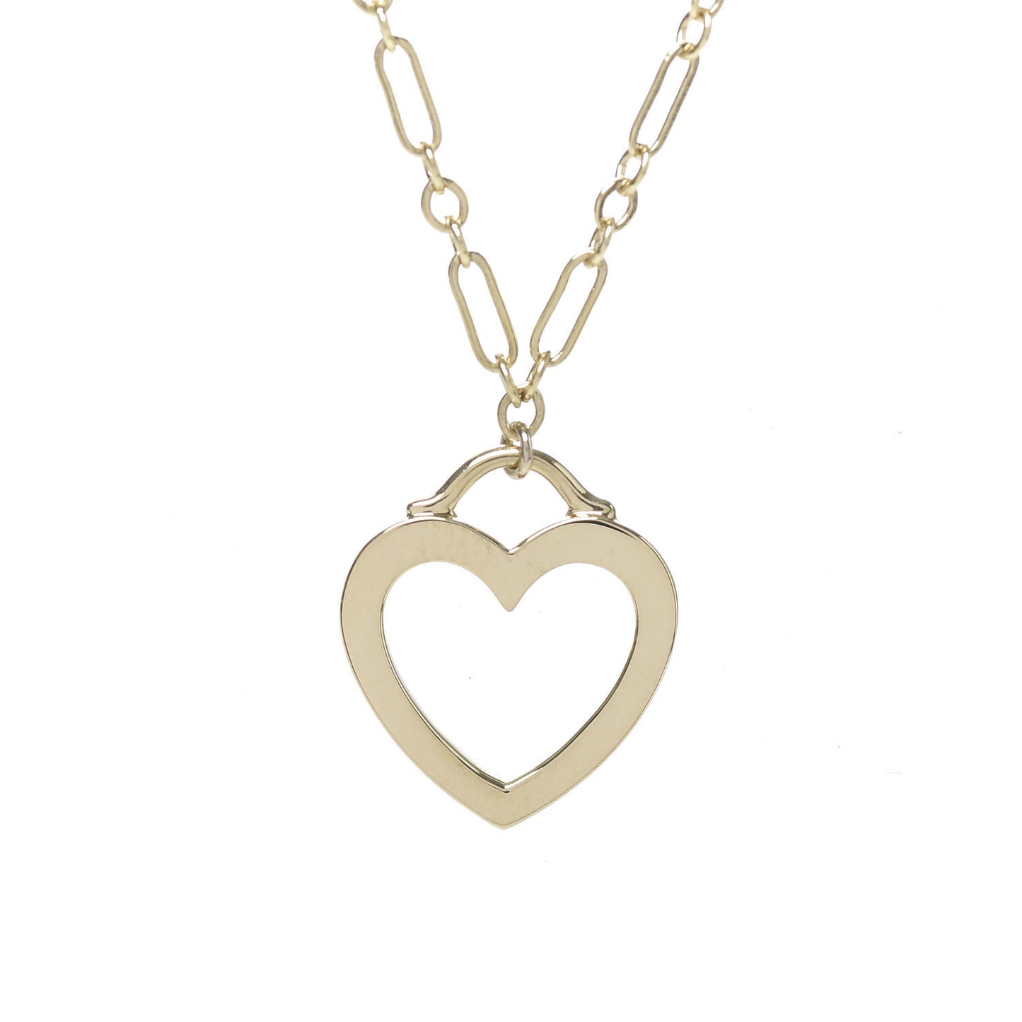 18K Yellow Gold Small Sentimental Heart Pendant Necklace