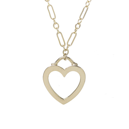 Tiffany 18K Yellow Gold Small Sentimental Heart Pendant Necklace 4 of 6