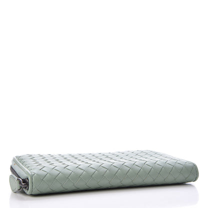 Bottega Veneta Nappa Intrecciato Zip Around Wallet Light Green 4 of 10