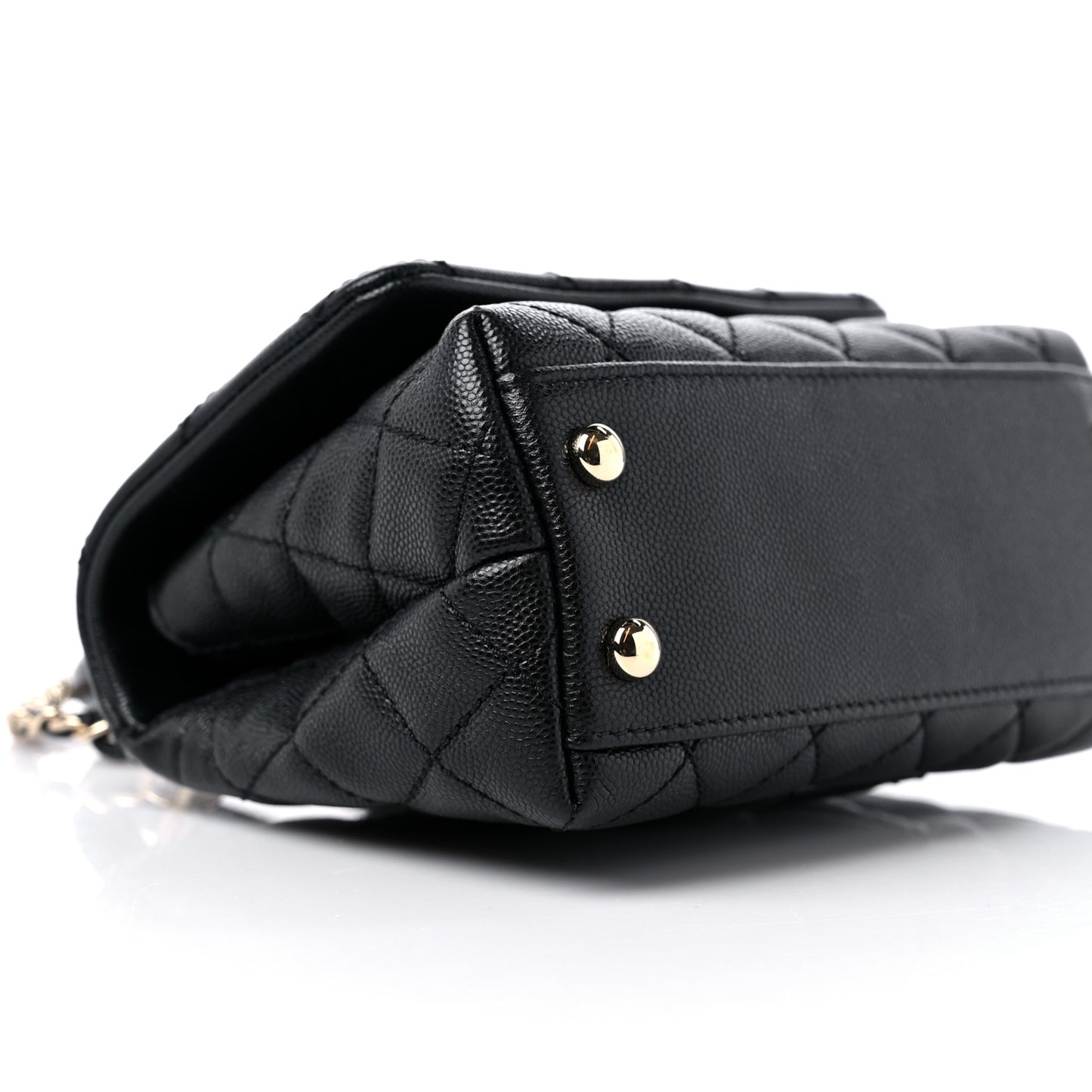 Caviar Quilted Extra Mini Coco Handle Flap Black