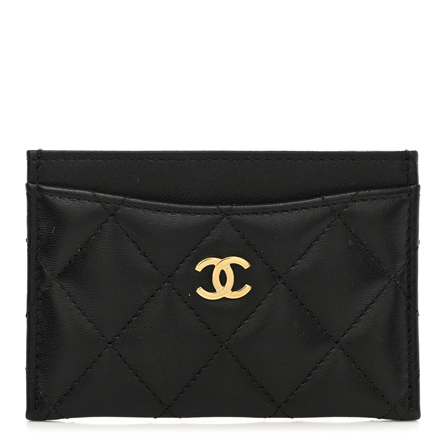 Chanel Lambskin Quilted Card Holder Black 1 of 9