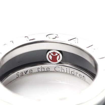 Bulgari Sterling Silver Ceramic Save The Children One-Band Ring 51 5.75 4 of 7