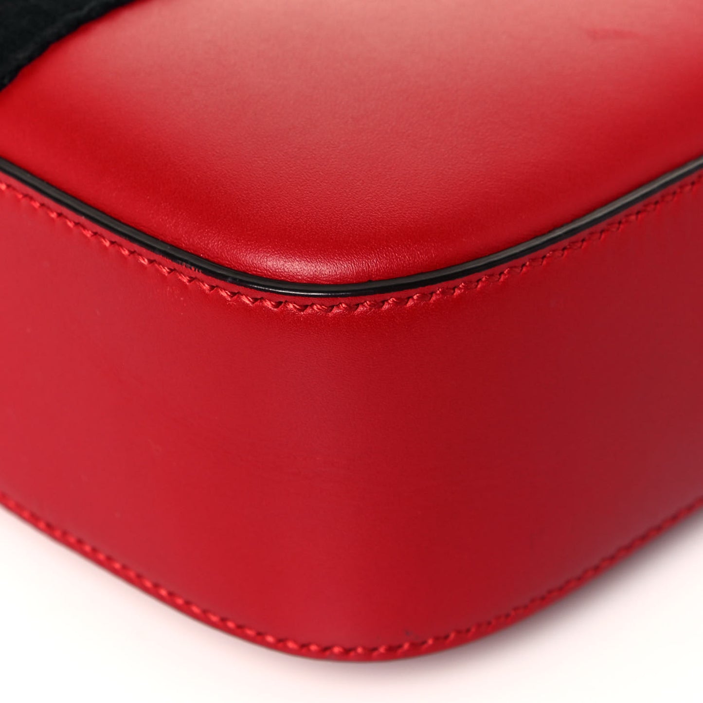 Calfskin Web Small Webby Bee Shoulder Bag Red