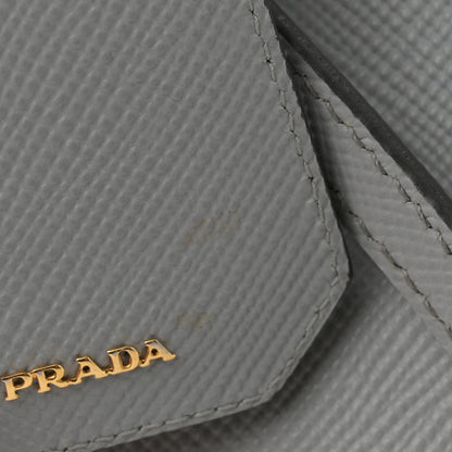 Prada Saffiano Cuir Medium Double Bag Granito Acquamarina 13 of 15