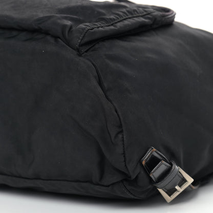 Prada Nylon Vela Medium Cinch Backpack Black 7 of 12