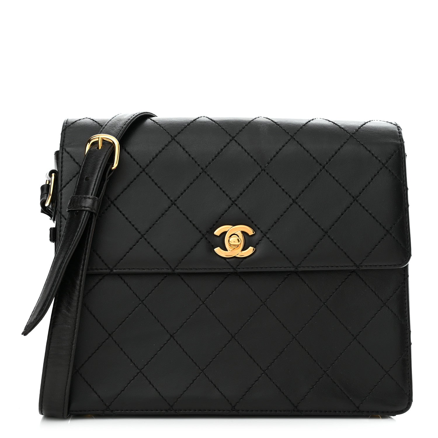 Chanel Lambskin Quilted Single Flap Black 1 of 9
