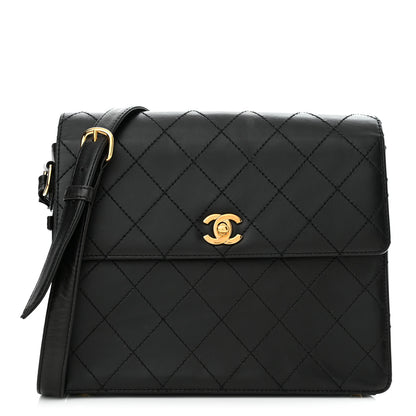 Chanel Lambskin Quilted Single Flap Black 1 of 9