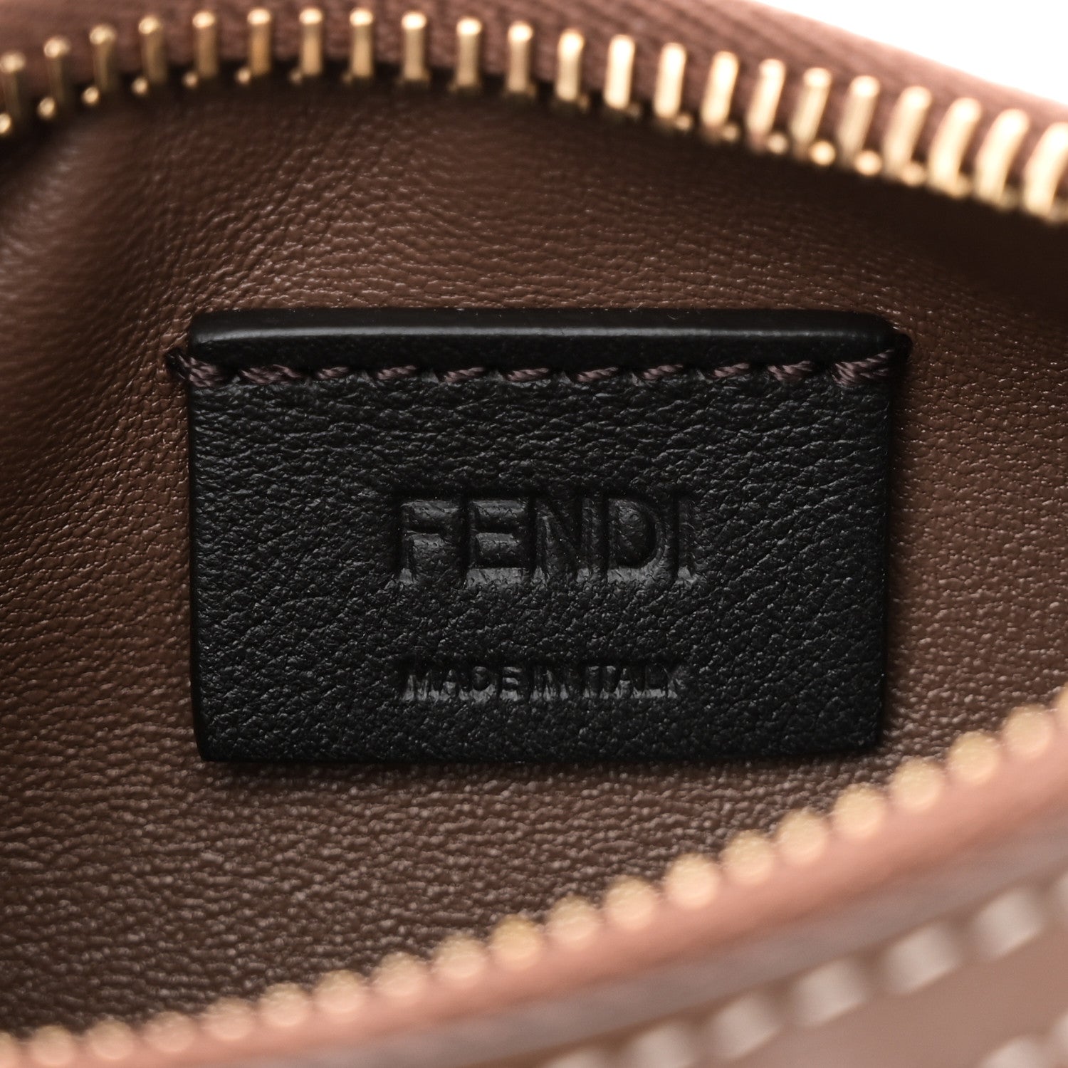 Fendi Raffia Vitello Grace Nano Fendigraphy Hobo Charm Natural Gianduia 6 of 10