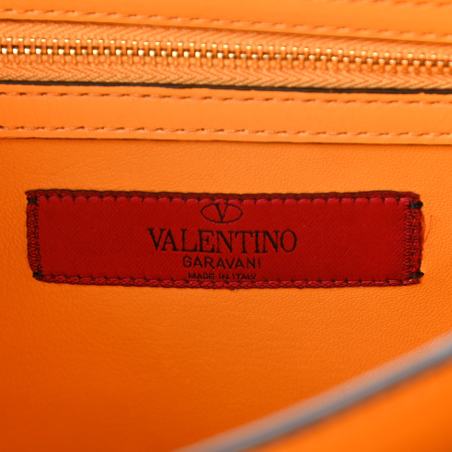 Valentino Garavani Vitello B-Rockstud Flap Mandarin Sorbet 6 of 15