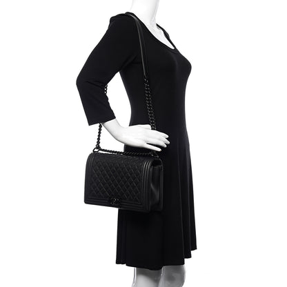 Chanel Caviar Quilted New Medium Boy Flap So Black 2 of 11