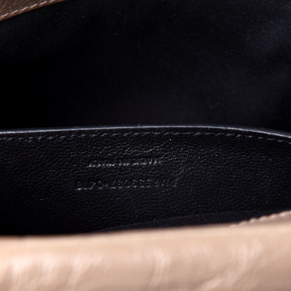 Saint Laurent Crinkled Calfskin Matelasse Monogram Baby Niki Chain Satchel Light Taupe 10 of 13