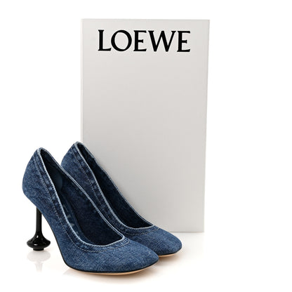 Loewe Washed Denim Toy Panta 90 Pumps 36 Blue 9 of 9