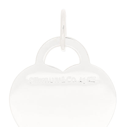 Tiffany Sterling Silver Enamel LOVE YOU Heart Charm Red 4 of 5