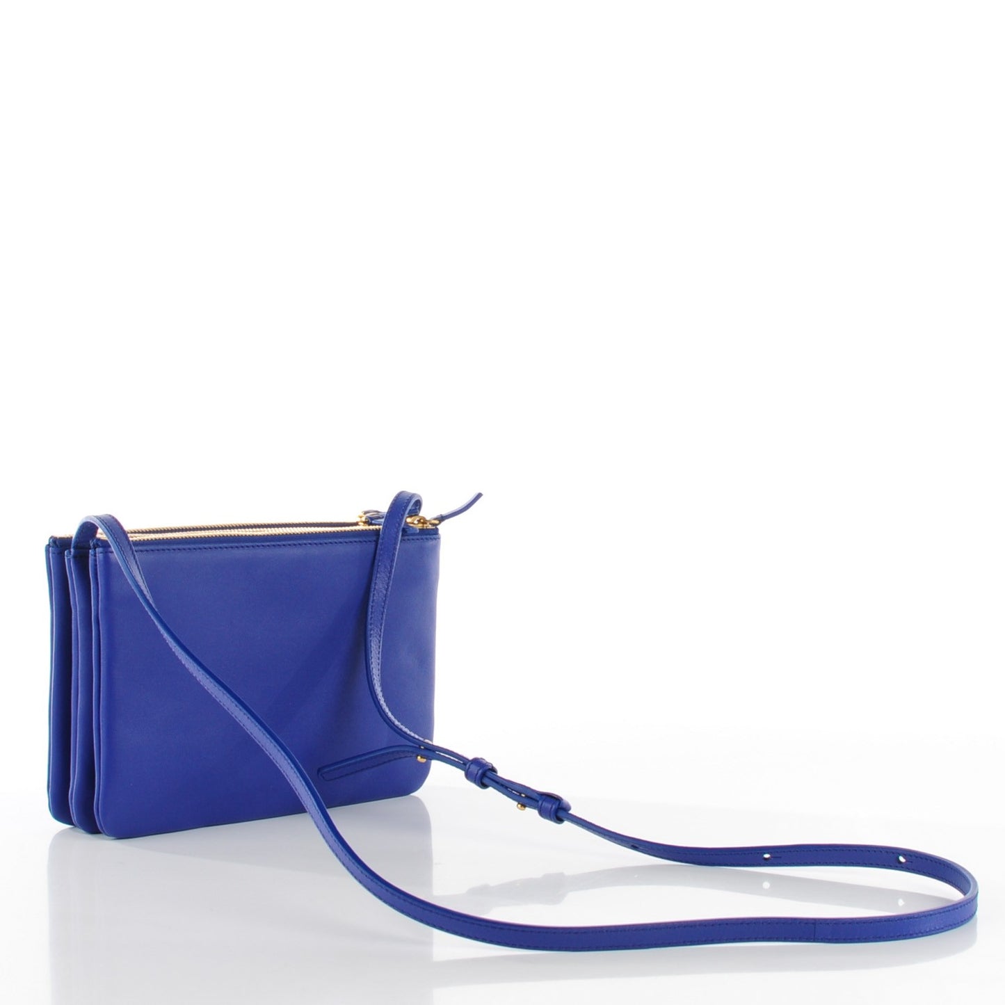 Lambskin Small Trio Crossbody Bag Indigo