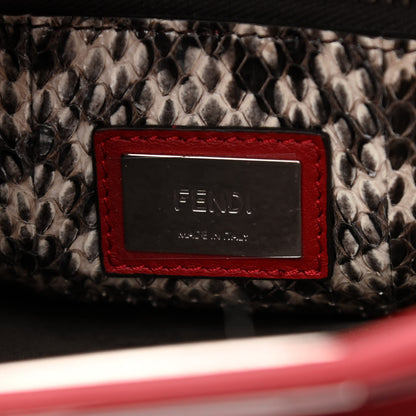 Fendi Vitello Seta Elaphe Crocodile Monster Eyes Medium Peekaboo Iconic Satchel Ribes Naturale 7 of 11