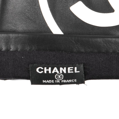 Chanel Lambskin CC Gloves 7.5 Black 5 of 5