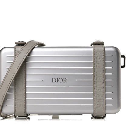 Christian Dior X RIMOWA Aluminum Personal Clutch On Strap Silver 8 of 15