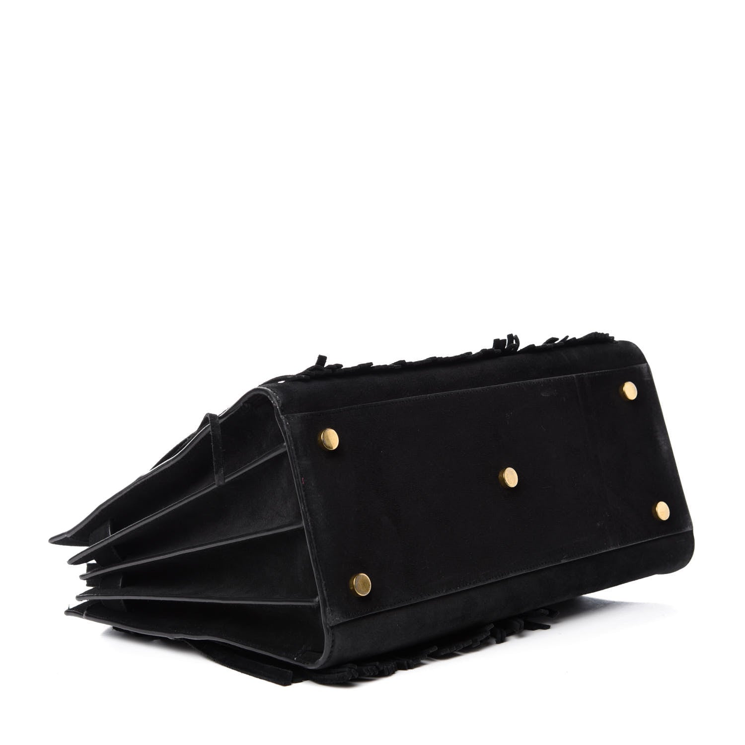 Saint Laurent Suede Fringe Small Sac De Jour Black 4 of 17